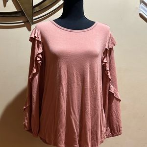 Cupid long ruffle sleeve top